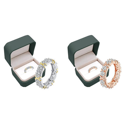Moissanova – Magnetology Moissanite Diamond Ring – GOLD + ROSEGOLD / 5