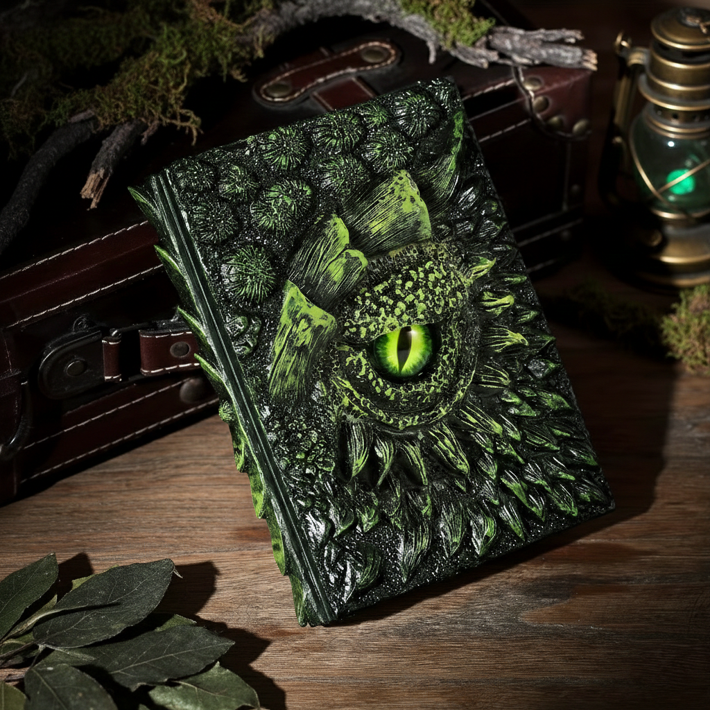 DragonScript – Fantasy Adventure Writing Journal – Emerald Green / Buy 1