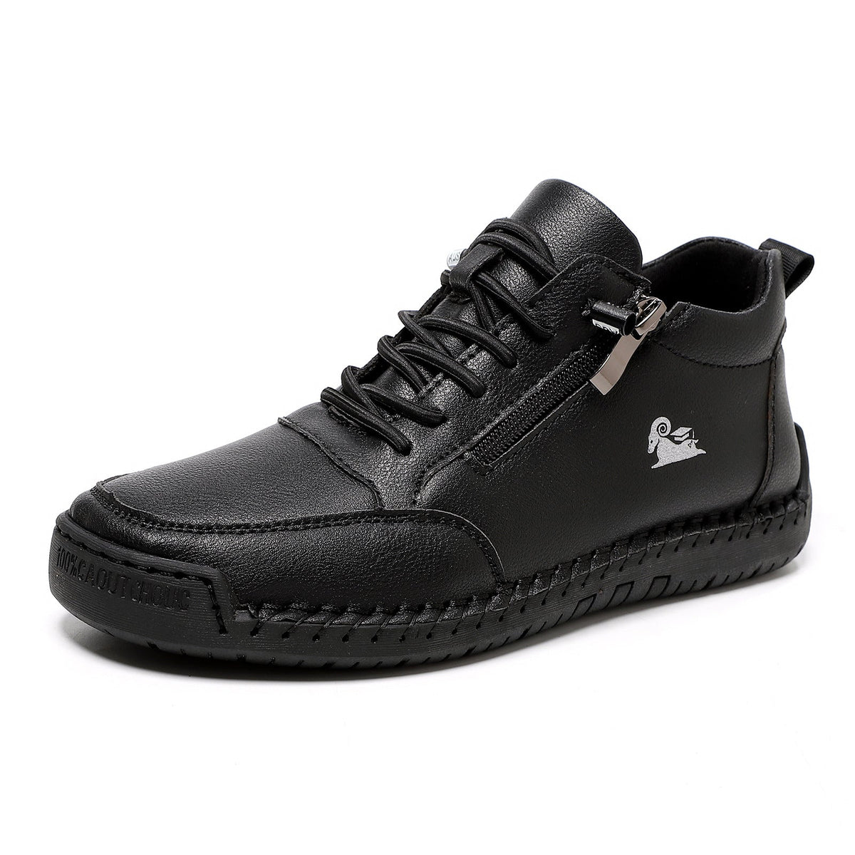 ComfortStride – Premium Orthopedic Leather Walking Shoes – Men / Black / 35