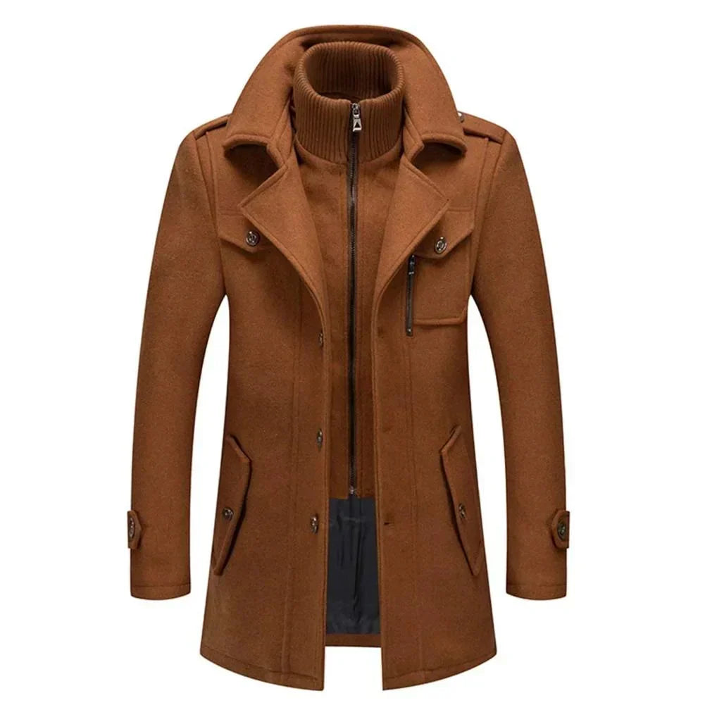 Peaky™ – Two-Piece Men’s Coat for Style and Warmth – Light Brown / S