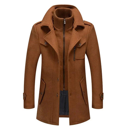 Peaky™ – Two-Piece Men’s Coat for Style and Warmth – Light Brown / S