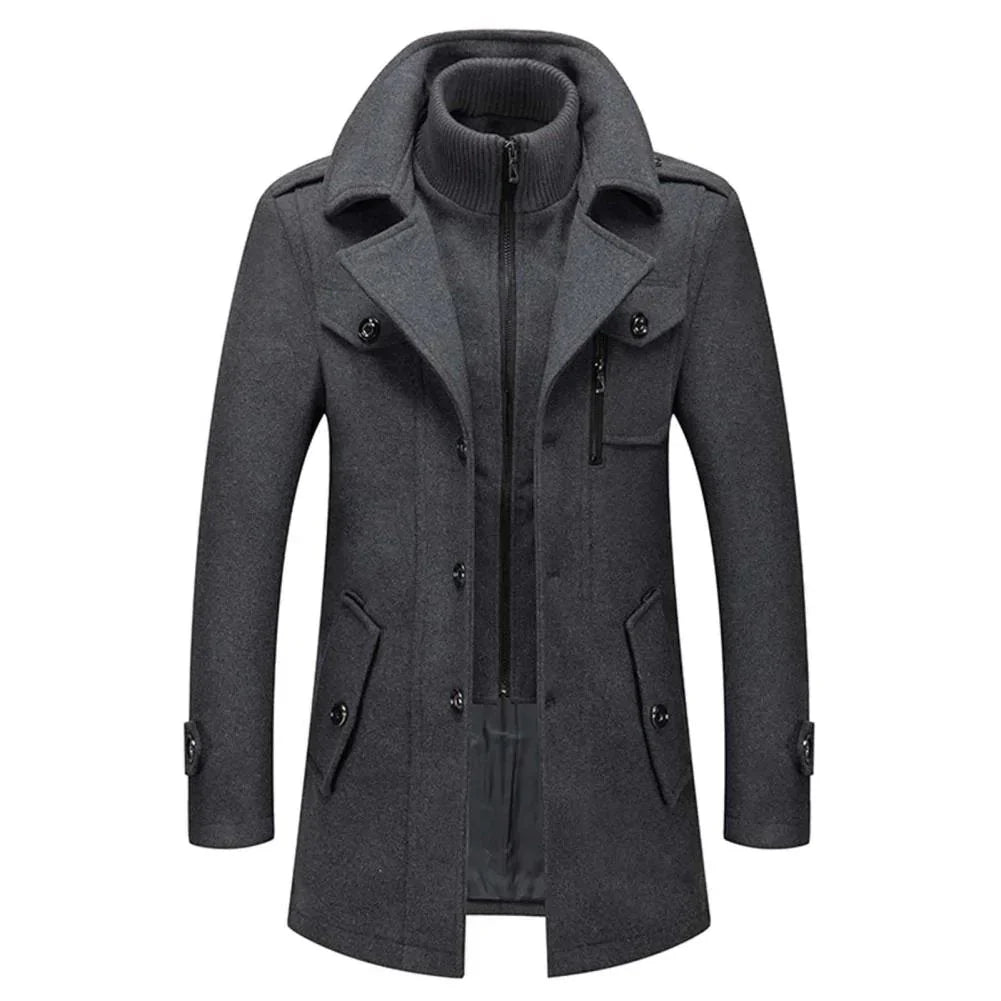 Peaky™ – Two-Piece Men’s Coat for Style and Warmth – Grey / S