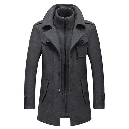 Peaky™ – Two-Piece Men’s Coat for Style and Warmth – Grey / S