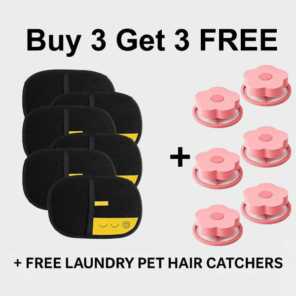 FluffBuster - Electrostatic Pet Hair Removal Tool – Buy 3 Get 3 Free（6 Gloves）+ Free 6-Pack Laundry Hair Catchers