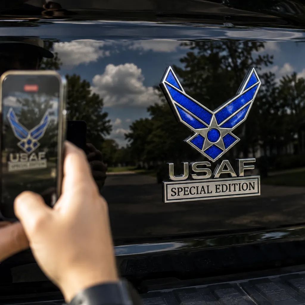 BlueValor – Air Force Metal Car Emblem – image 5