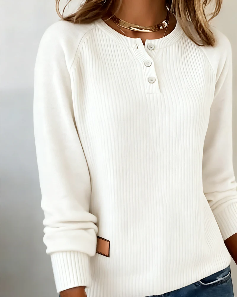RaglaMode – Stylish Button Sleeve Pullover – image 6