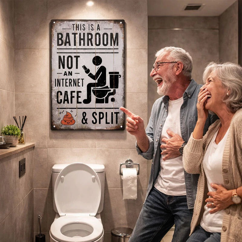 Bathroom Café Closed – Funny Metal Sign – image 7
