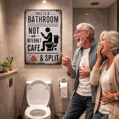 Bathroom Café Closed – Funny Metal Sign – image 7