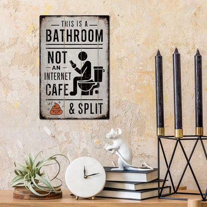 Bathroom Café Closed – Funny Metal Sign – image 8