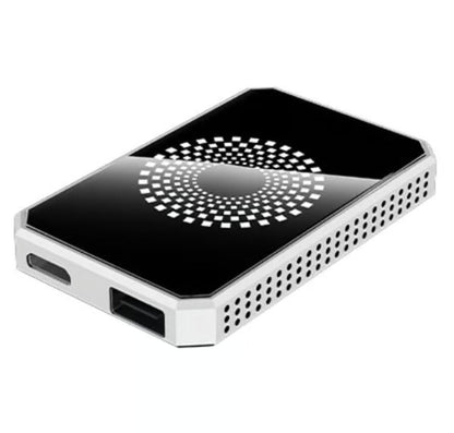DriveCast Pro – CarPlay & Android Auto Adapter – Silver Metal Glass-4GB RAM 32GB Storage-HDMI Screen Mirroring AI Box