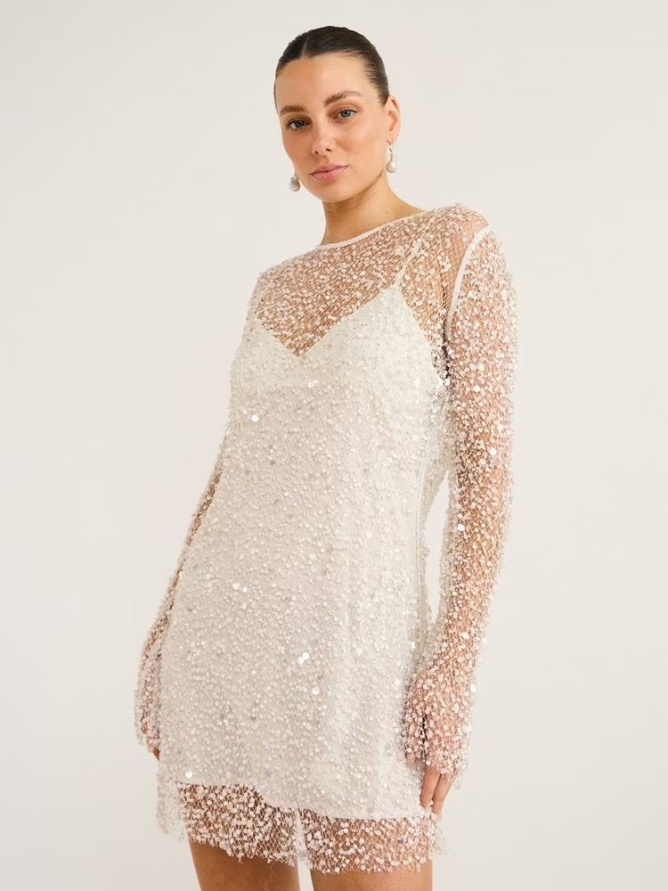 OpalGlow – Luxury Handcrafted Party Dress – image 3