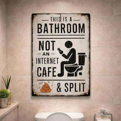 Bathroom Café Closed – Funny Metal Sign – image 5