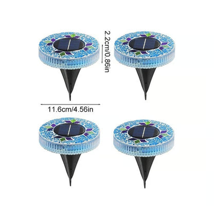 NightMosaic – Waterproof Solar Pathway Lights – Blue (4 pcs)