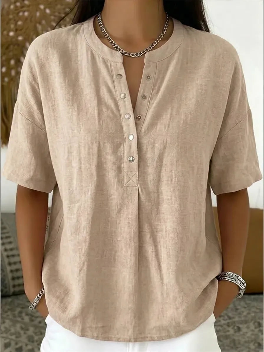 BreezeHenley – Everyday Comfort Top – Khaki / XS (0)