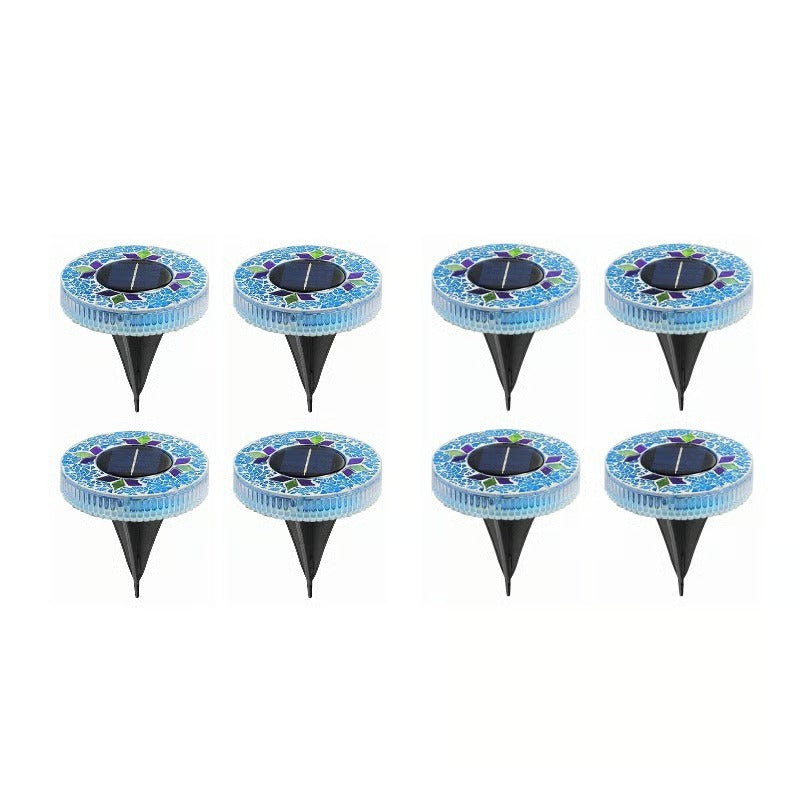 NightMosaic – Waterproof Solar Pathway Lights – Blue (8 pcs)
