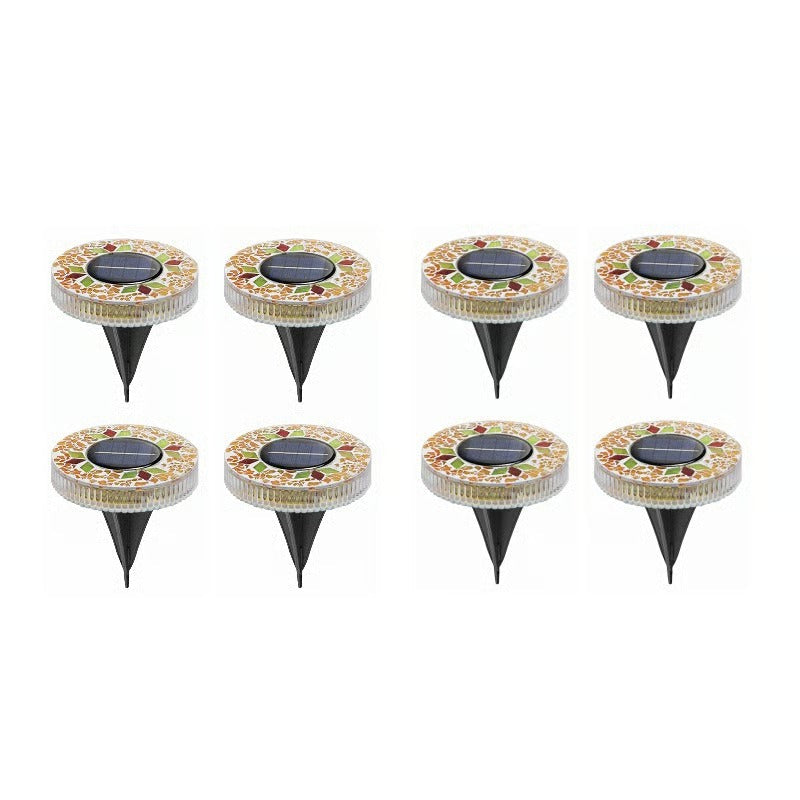 NightMosaic – Waterproof Solar Pathway Lights – Yellow (8 pcs)
