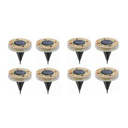 NightMosaic – Waterproof Solar Pathway Lights – Yellow (8 pcs)
