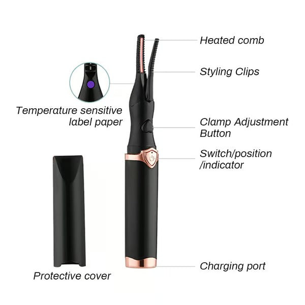 GlamCurl – Heated Eyelash Curler for Lift & Volume (1+1 FREE) – image 15