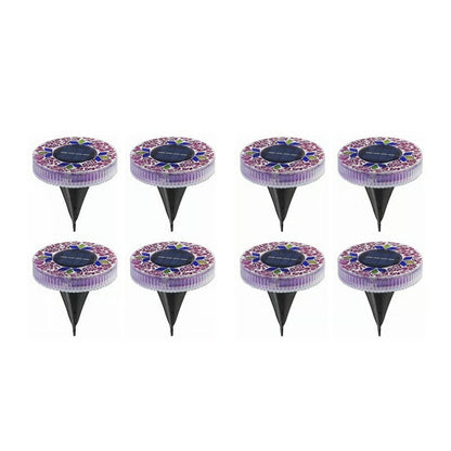 NightMosaic – Waterproof Solar Pathway Lights – Purple (8 pcs)