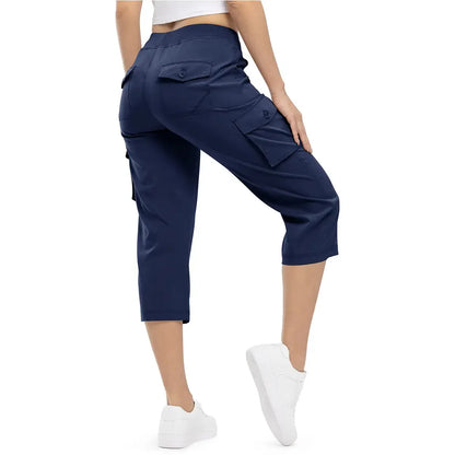 FlexCargo Capri – Active Comfort Pants – NAVY / S（US 4-6）