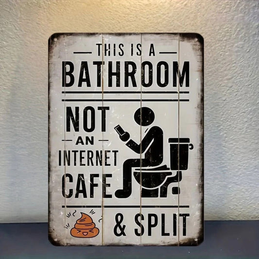 Bathroom Café Closed – Funny Metal Sign – S（6*8in）