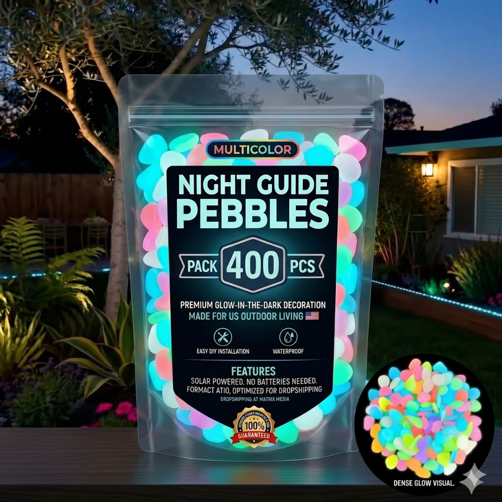 ObsidianGlow – Dark Garden Stones – Multicolor / 400pcs
