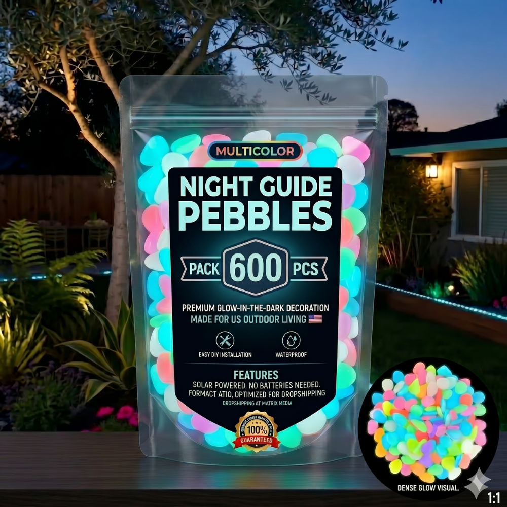 ObsidianGlow – Dark Garden Stones – Multicolor / 600pcs