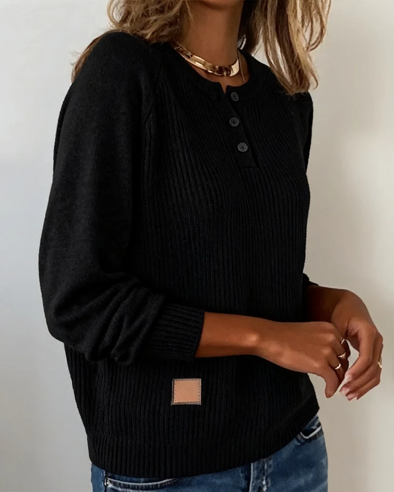 RaglaMode – Stylish Button Sleeve Pullover – image 10
