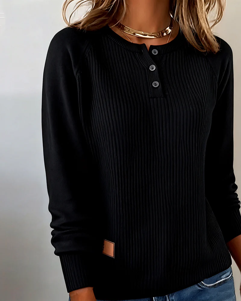 RaglaMode – Stylish Button Sleeve Pullover – image 11