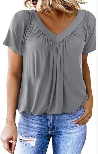 ComfyChic – Versatile V-Neck Multi-Pack – Gray / S（US 4-6 ）