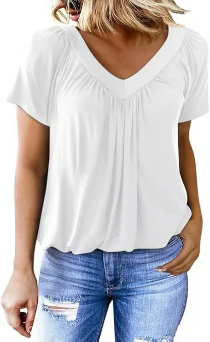 ComfyChic – Versatile V-Neck Multi-Pack – White / S（US 4-6 ）