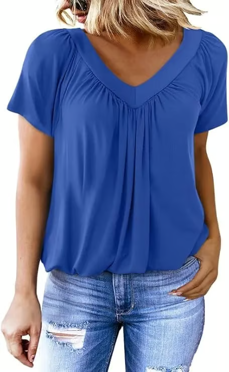 ComfyChic – Versatile V-Neck Multi-Pack – Blue / S（US 4-6 ）