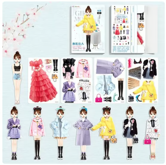 TinyTrendy – Magnetic Dress Up Baby Playset – C