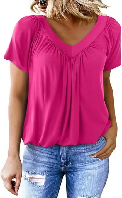 ComfyChic – Versatile V-Neck Multi-Pack – Hot Pink / S（US 4-6 ）