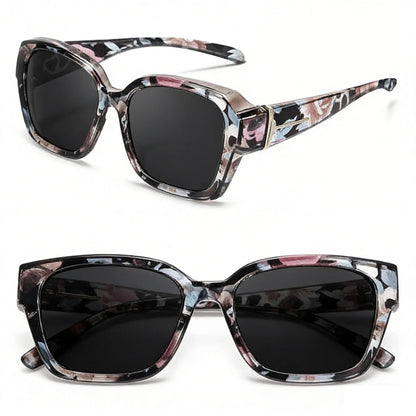 Eclipse Chic – Trendy Cat Eye Eyewear – Colorful Floral