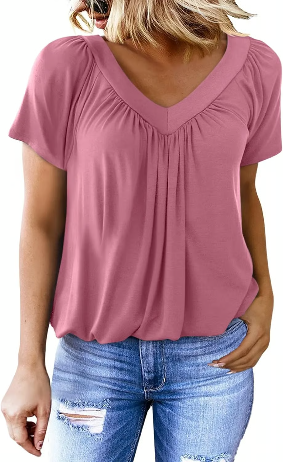 ComfyChic – Versatile V-Neck Multi-Pack – Pink / S（US 4-6 ）