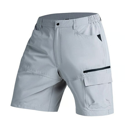 RuggedFlex – Multi-Pocket Cargo Shorts – Gray / S