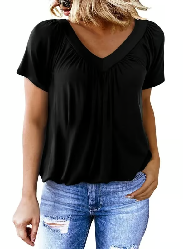 ComfyChic – Versatile V-Neck Multi-Pack – Black / S（US 4-6 ）