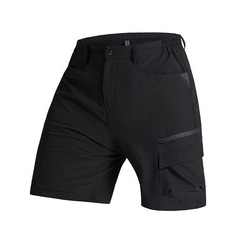 RuggedFlex – Multi-Pocket Cargo Shorts – Black / S