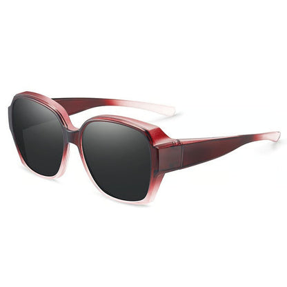 Eclipse Chic – Trendy Cat Eye Eyewear – Gradient red