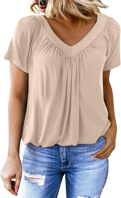 ComfyChic – Versatile V-Neck Multi-Pack – Apricot / S（US 4-6 ）