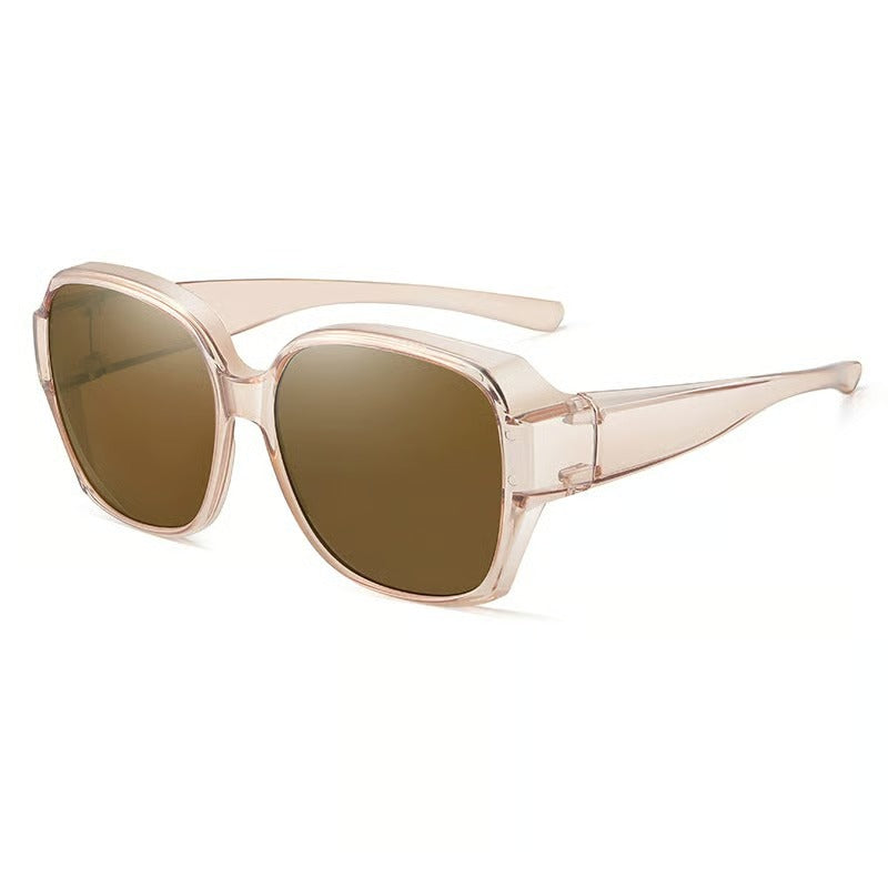 Eclipse Chic – Trendy Cat Eye Eyewear – Transparent brown