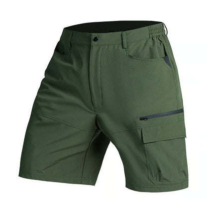RuggedFlex – Multi-Pocket Cargo Shorts – Army Green / S