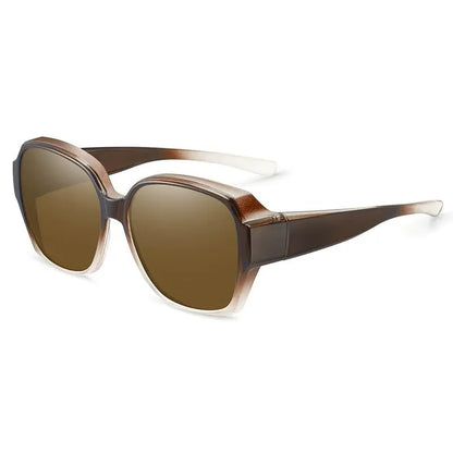 Eclipse Chic – Trendy Cat Eye Eyewear – Gradient brown