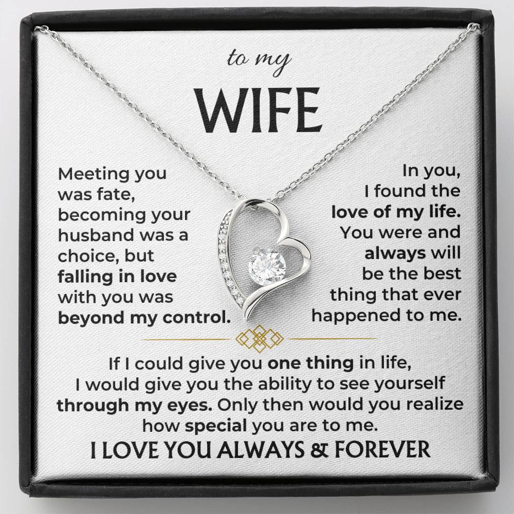LoveNest – To My Wife Beautiful Gift Set – 14K White Gold Finish / Two Toned Box