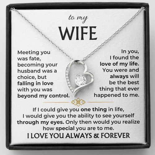 LoveNest – To My Wife Beautiful Gift Set – 14K White Gold Finish / Two Toned Box