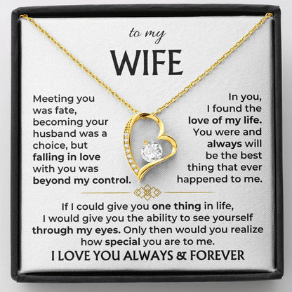 LoveNest – To My Wife Beautiful Gift Set – 18K Yellow Gold Finish / Two Toned Box