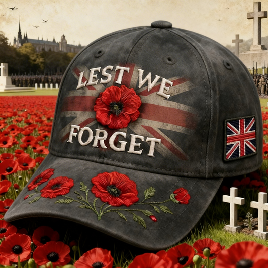 RememPride – Poppy Tribute Cap – UK / BUY 1 / One size fits all(adjustable)