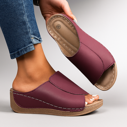Kendala™ – Elegant Orthopedic Sandals – Burgundy / EU 36 / UK 3 / US 5