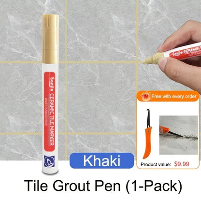MouldShield – Anti Mould Ceramic Tile Joint Pen – Khaki / Without Mold Remover Spray